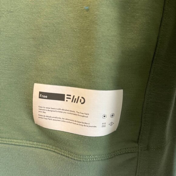 FWD Sweatshirt Mens Medium Green Stretch Long Sleeve Crew Neck Pullover - Picture 5 of 9